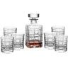 MaGiLL Whiskykaraf Whiskyglazen 7-delige whiskykarafset, kristallen whiskykaraf, Bourbon karaf en glazen set, whisky karafsets voor mannen, sterke drank, Schotse glazen karafset (N)