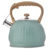 asdchZen Kookplaat Theeketel Fluitende Theepot Theeketel Fluitje Ketel 3,5L Fluitketel Waterketel Houtnerf Nylon Handvat Kookplaat Ketel Kookplaat Ketel Theepot (Eén Kleur 3,5L)