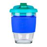 Pioneer DrinkPod Herbruikbare BPA-vrij, 340 ml, koffiebeker van glas, oceaan, blauw