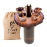 Divit Horn Divit Echte Viking drinkhoornschotset   Authentieke middeleeuwse bierdrinkhoorn   hoornbeker/Stein & jute geschenkzak inbegrepen (35 ml, hoorn shot set van 5)