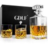 GDLF ® Kristal Vintage Whiskey Karaf Set in een Luxe Geschenkdoos   3-delige whiskyset   1 whisky karaf en 2 whisky glazen   Cadeau Voor Mannen