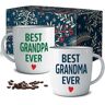 Triple Gifffted Gifffted Grootouders Mokken, Beste Oma En Opa Ooit Koffie Mokken Giften Van Kleinzoon Of Kleindochter, Opa Giften, Perfecte Kerstdag Geschenk, 2 Set Gift Cups V1