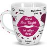 Sheepworld 46510 Mrs Right ist alles doof, kusmond, porselein, 45 cl, roze, cadeau vriendin mok