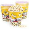 com-four ® 8x popcornemmer XL popcornschaal drinkbeker voor popcorn kleine popcornbeker voor de perfecte filmavond thuis 2,8 liter (2,8 liter 8 emmers)