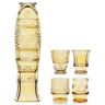 REAHOME Reawow Stapelbare whiskyglazen, 4 stuks, stapelbare drinkglazen, visstapelglazen, waterglazen, stapelbaar