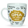 Sheepworld 45135 Mok met spreuk Ohne Oma ist alles doof, porselein, geschenk oma, 45 cl