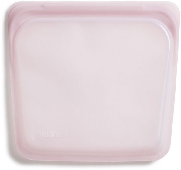 Stasher vershoudzakje 19,1 x 24 cm siliconen roze 450 ml - Roze