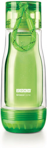 Zoku drinkfles met koord 325 ml polypropyleen groen - Groen