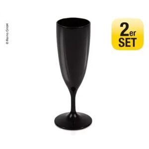 Champagneglass Svart 2 Stk