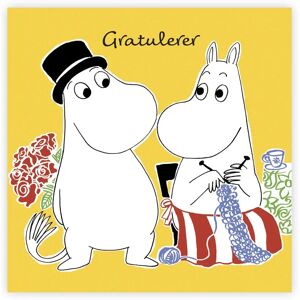 Moomin Mummi Dobbeltkort - Gratulerer - Mummimamma Og Mummipappa -Hyttefeber.No