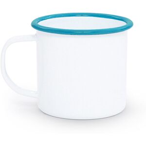 Canyon Mug White With Turquoise Rim