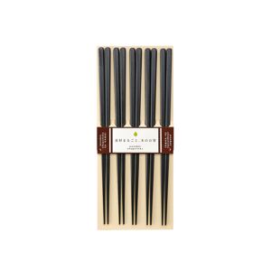 Kawai Plain Wood Chopsticks Black - Set Of 5