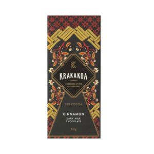Kaffebox Krakakoa - Dark Milk Chocolate & Cinnamon 53% Craft Chocolate Bar