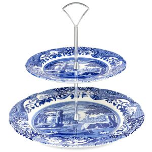 Spode Blue Italian kakefat 2 etasjer