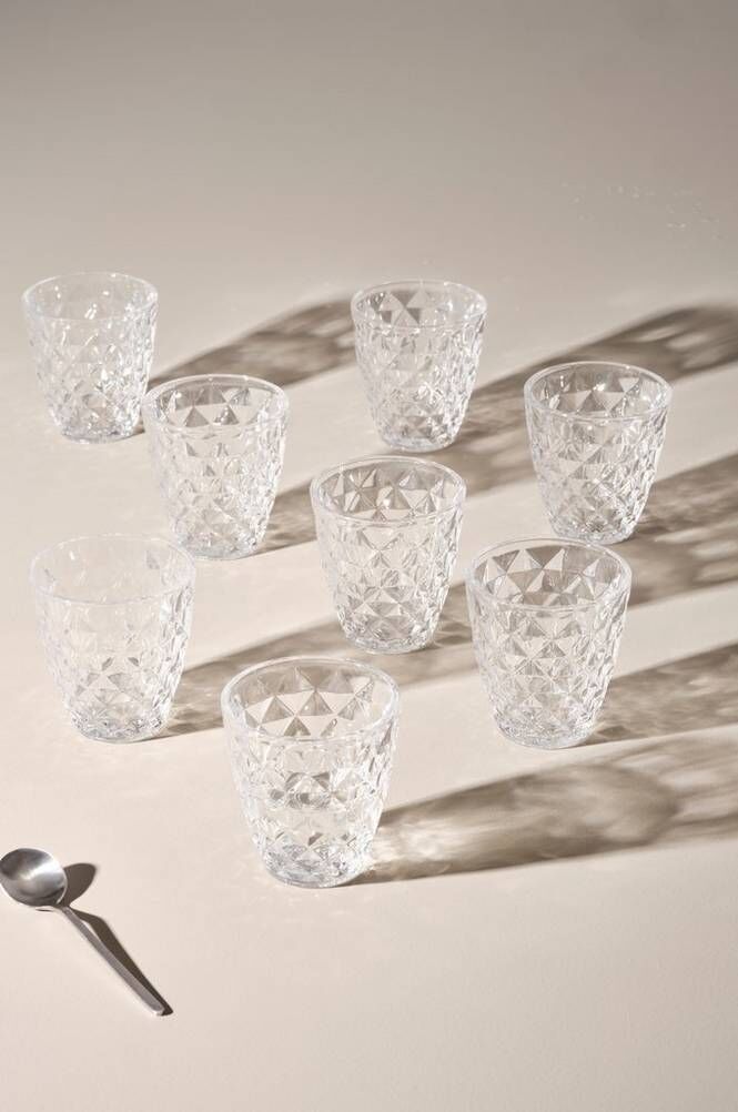 BAILEY glass 8-pk Transparent