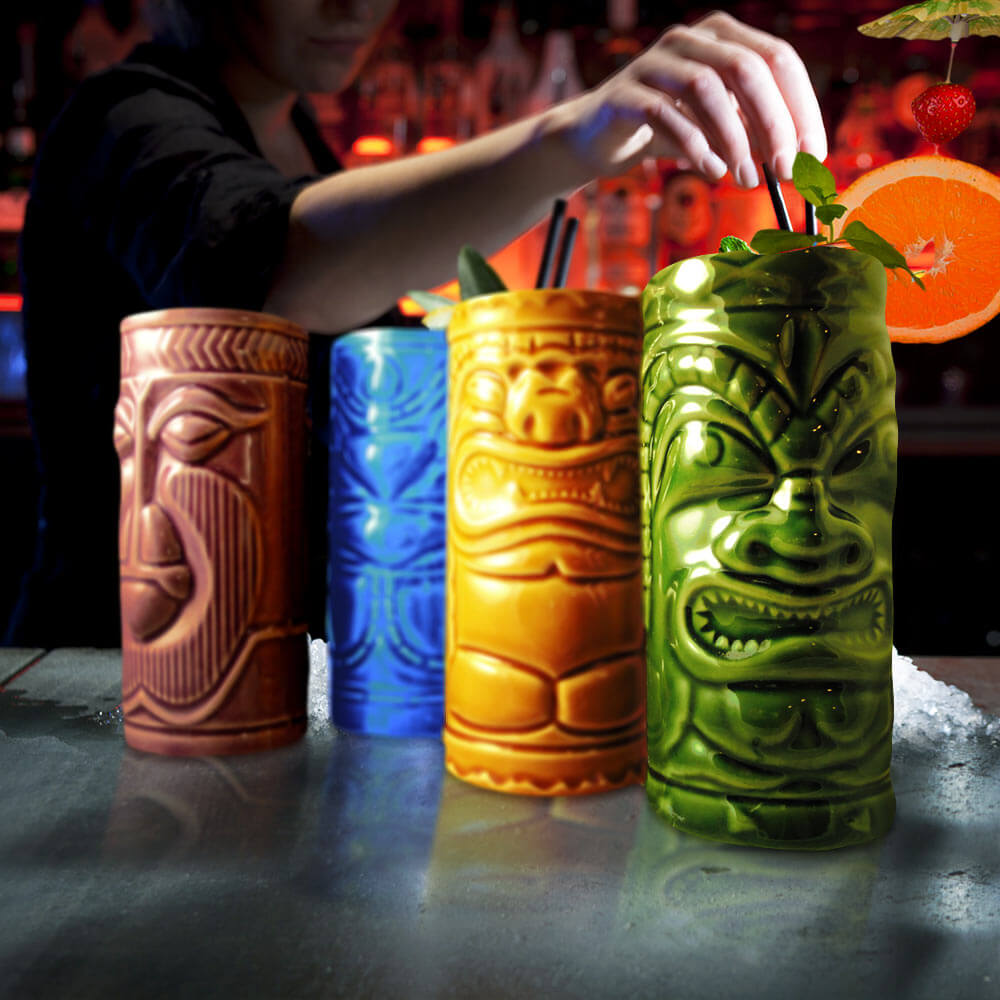 Tiki Mugs Kopper - 4 stk