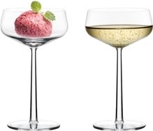 iittala Essence Dessertskål/Lavt champagneglass 2-pack 1 set Transparent