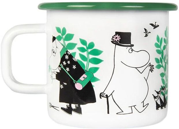 Moomin Emaljert Mummikopp - Day In The Garden (3.7dl) - Hyttefeber.No