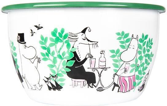 Moomin Mummi Emaljebolle – Day In The Garden (2 Liter) - Hyttefeber.No 🇳🇴