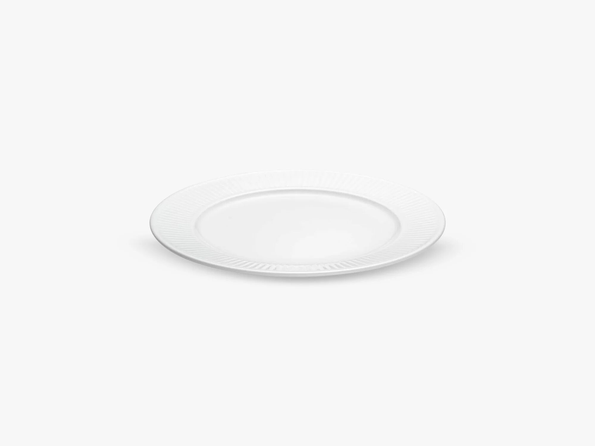 Pillivuyt Plate flat plissé, hvit