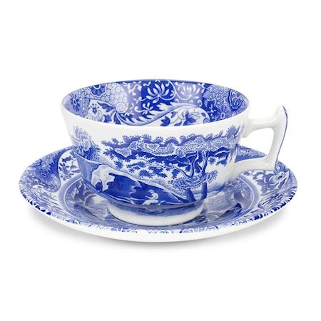 Spode Blue Italian Tekopp & Fat 20 cl