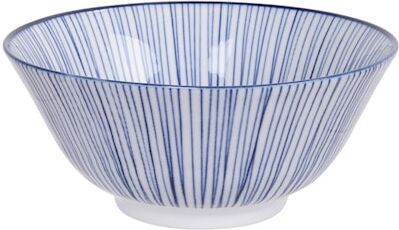 Tokyo Design Studio Nippon Blue Tayo Bowl Lines 15 cm