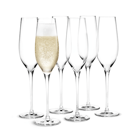 Holmegaard Cabernet Champagneglass klar 29 cl 6 stk.
