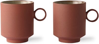 HKliving Bold & Basic Ceramics KaffeKppp Terra 2 stk