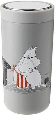 Stelton To Go Click d. steel, 0,4 l. – soft light grey – Moomin