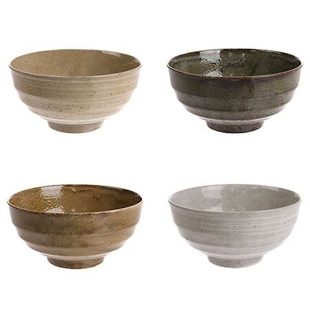 HKliving Japanske Keramikkskåler (Set of 4)
