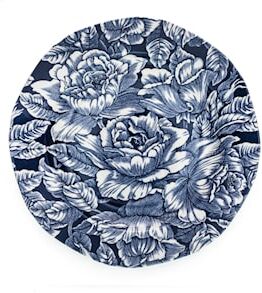 Burleigh Ink Blue Hibiscus Tallerken 19 cm