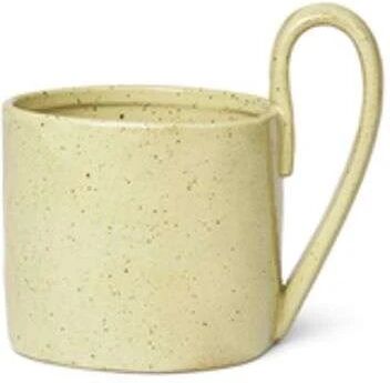 Ferm Living Flow Mug Yellow speckle - Ferm Living  gul  110 mm+90 mm