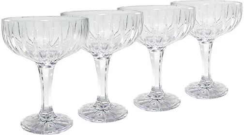 Aida Relief champagneglass 4-stk. Klar