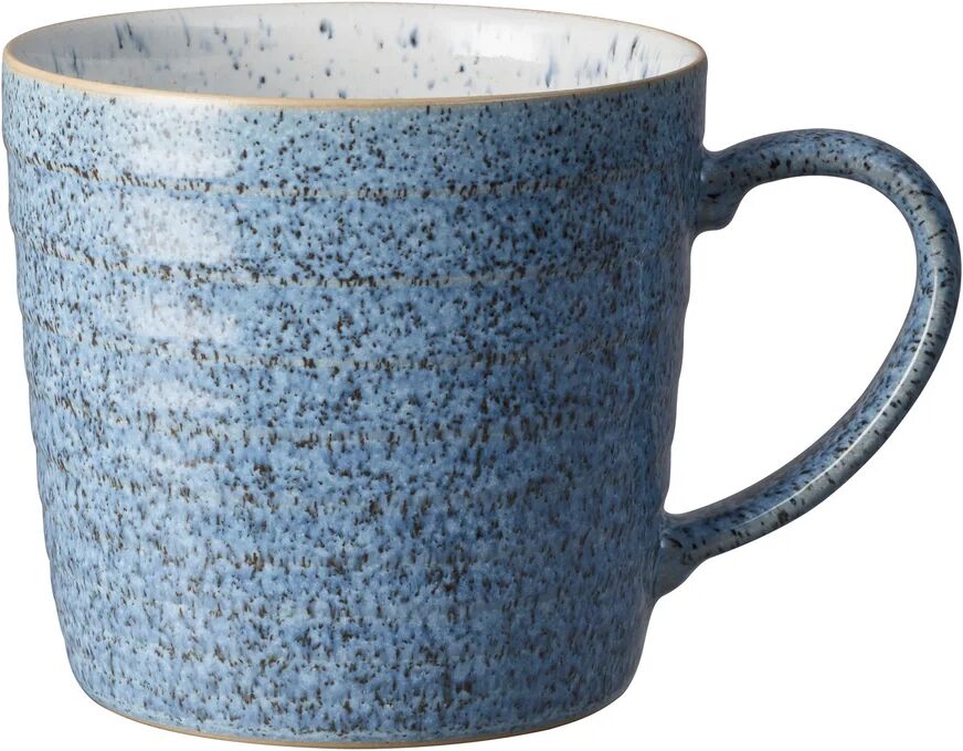 Denby Studio Blue riflet kopp 40 cl Flint-chalk