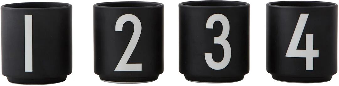 Design Letters espressokopper 4-stk. svart Black