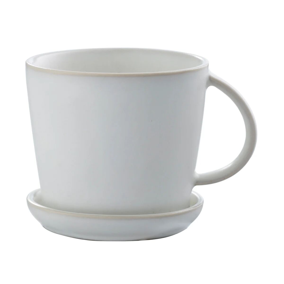 Ernst kopp med fat 8,5 cm Hvit