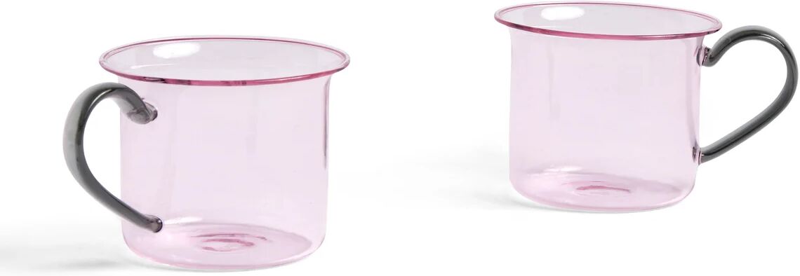 HAY Borosilicate kopp 2-stk. Pink-grey