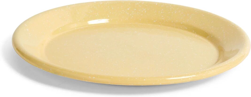 HAY Enamel tallerken Ø25,5 cm Dust light yellow