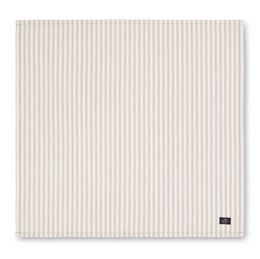 Lexington Icons Herringbone Striped serviett 50x50 cm Beige-white