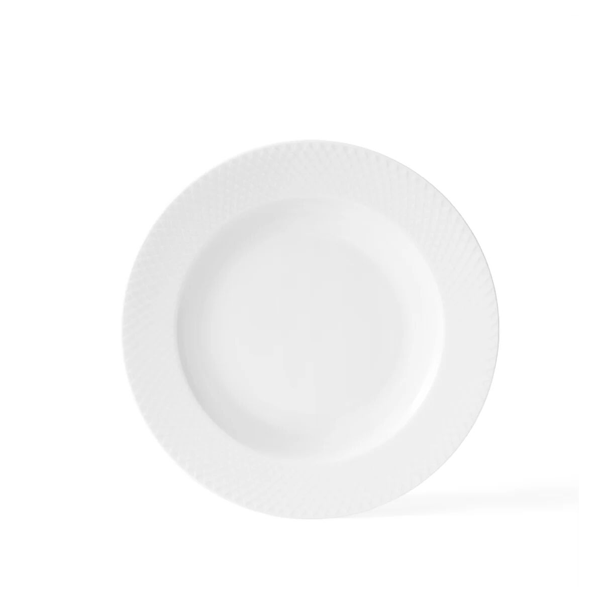 Lyngby Porcelæn Rhombe dyp tallerken hvit Ø 23 cm