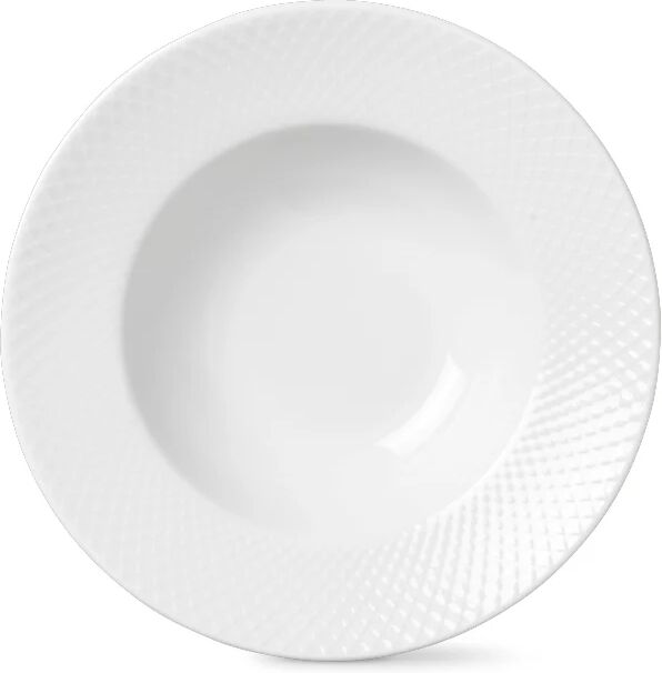 Lyngby Porcelæn Rhombe dyp tallerken hvit Ø24,5 cm