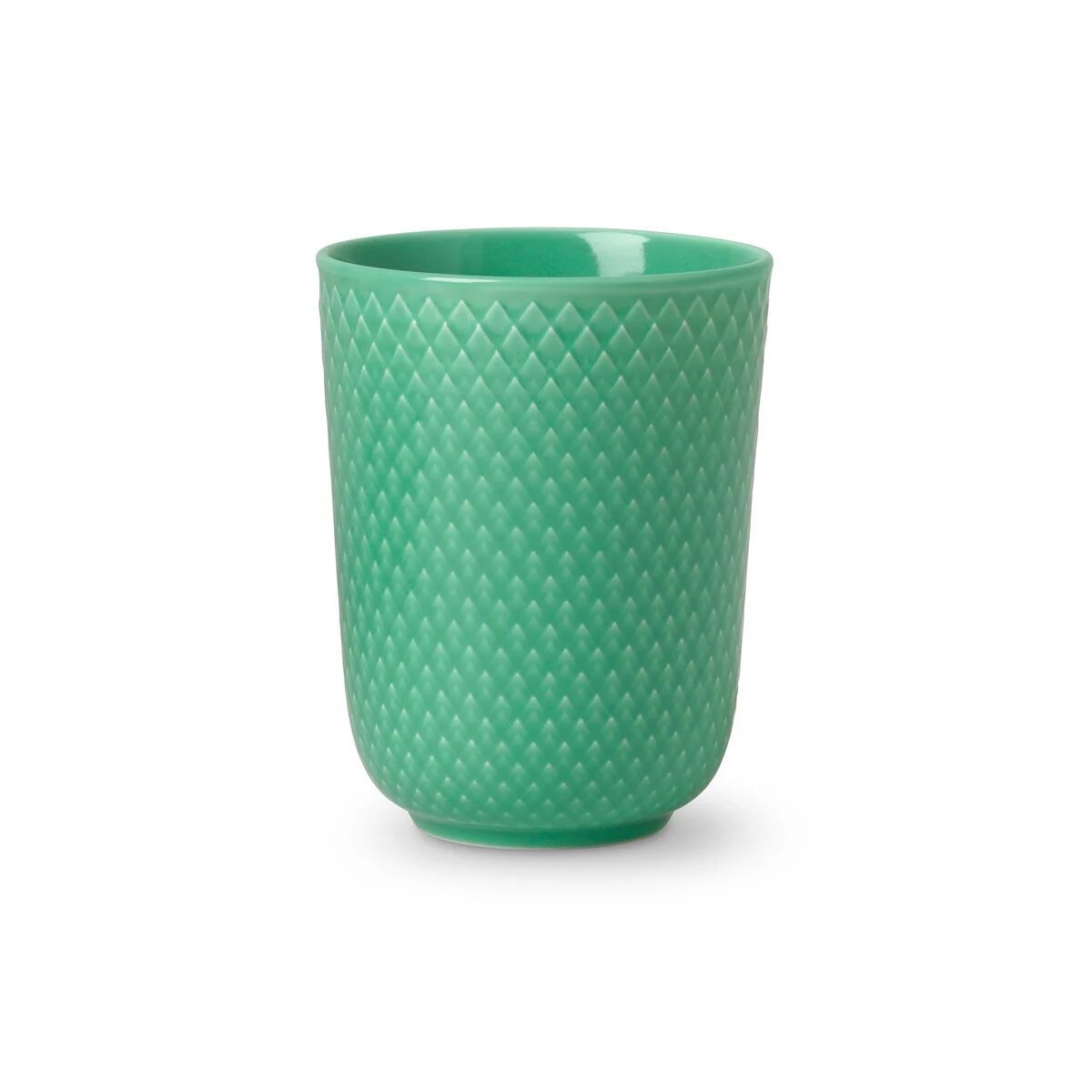 Lyngby Porcelæn Rhombe kopp uten hank 33 cl Grønn