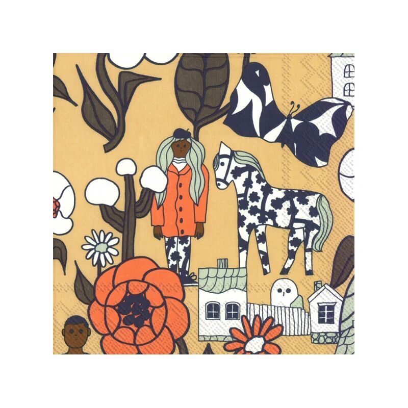 Marimekko Marikylä serviett 20-pakning Cream