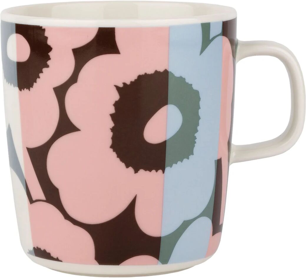 Marimekko Unikko tekopp 4 dl White-light sky-dusty pink