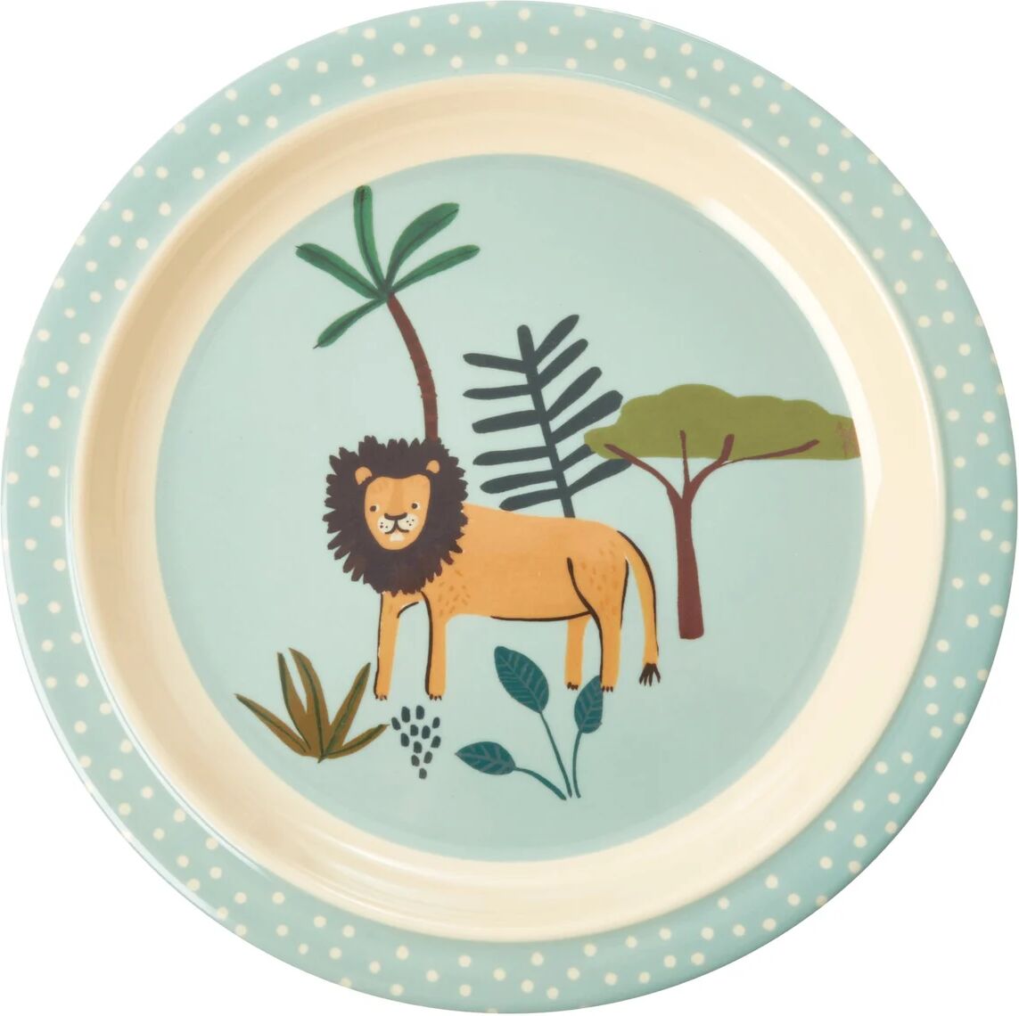 Rice barnetallerken Jungle animals Blue-multi