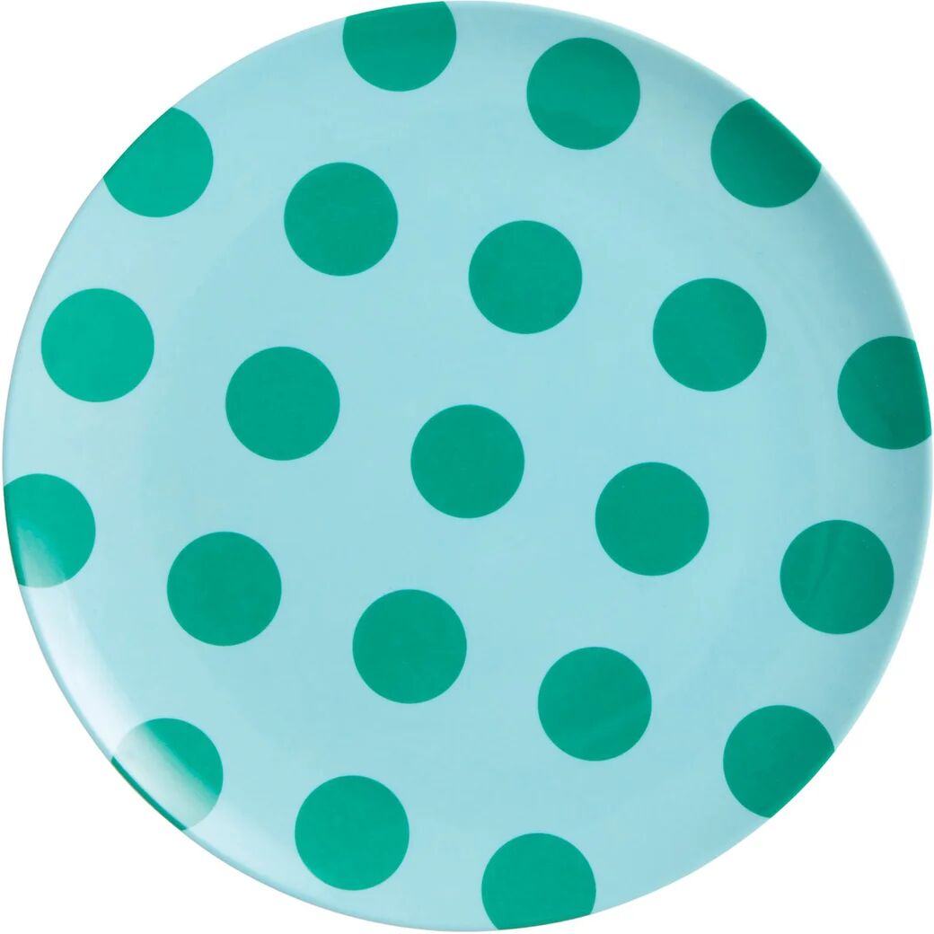 Rice melaminasjett 20 cm Mint-green dots