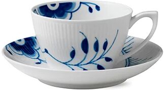 Royal Copenhagen Blue Fluted Mega tekopp med skål 28 cl