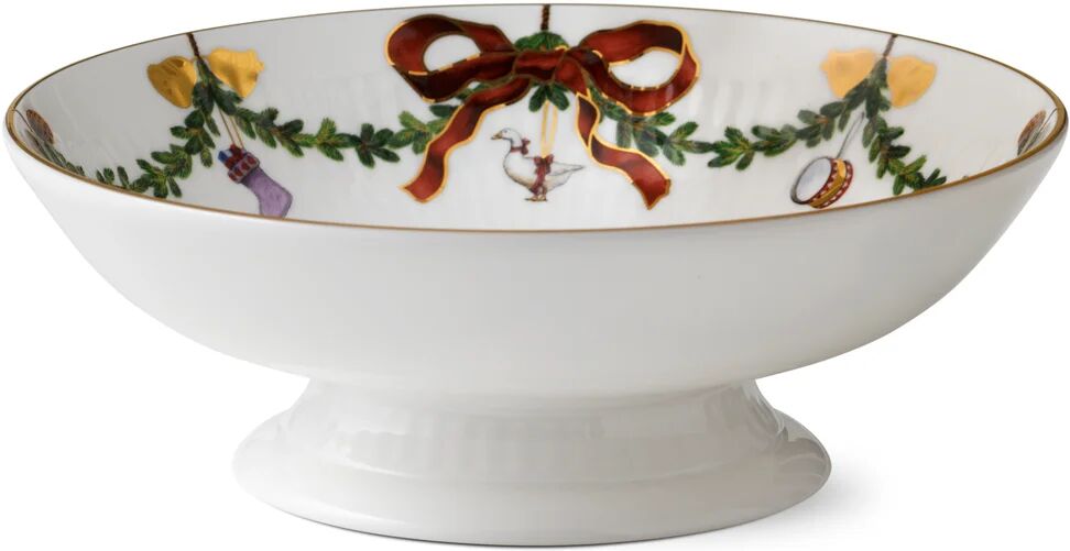 Royal Copenhagen Star Fluted Christmas skål med fot 6 cm