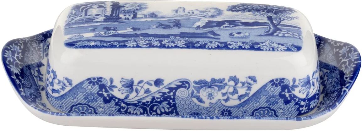 Spode Blue Italian smørboks 20x10 cm