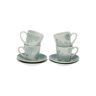 Versa Conjunto de Chávenas de Café Shelly Porcelana 4 Peças